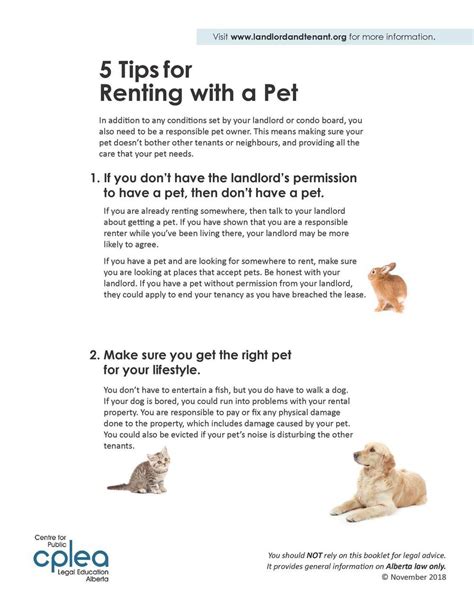 renting with pets fact sheet.